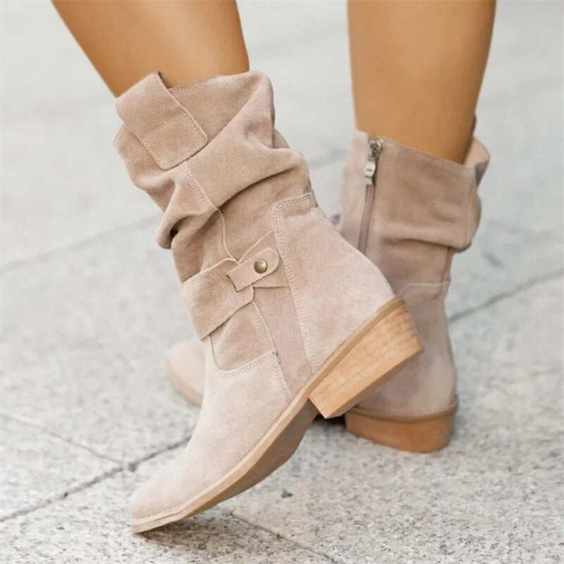 Nikki | Niedrige Wildlederstiefel