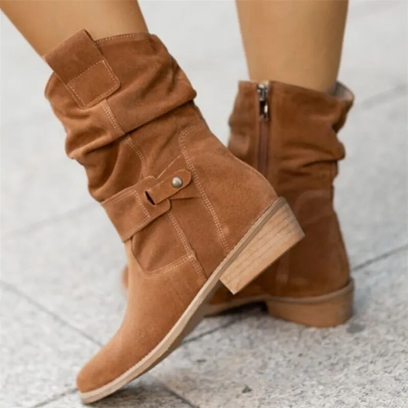Nikki | Niedrige Wildlederstiefel