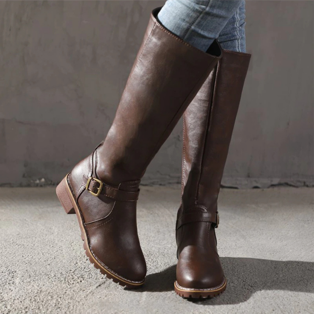 Nina | Halbhohe Damenstiefel mit Schnalle