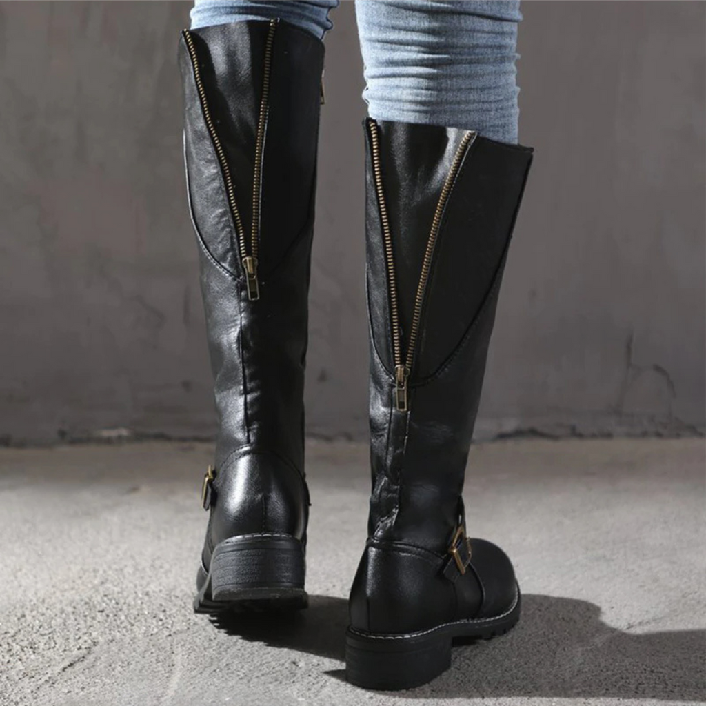 Nina | Halbhohe Damenstiefel mit Schnalle