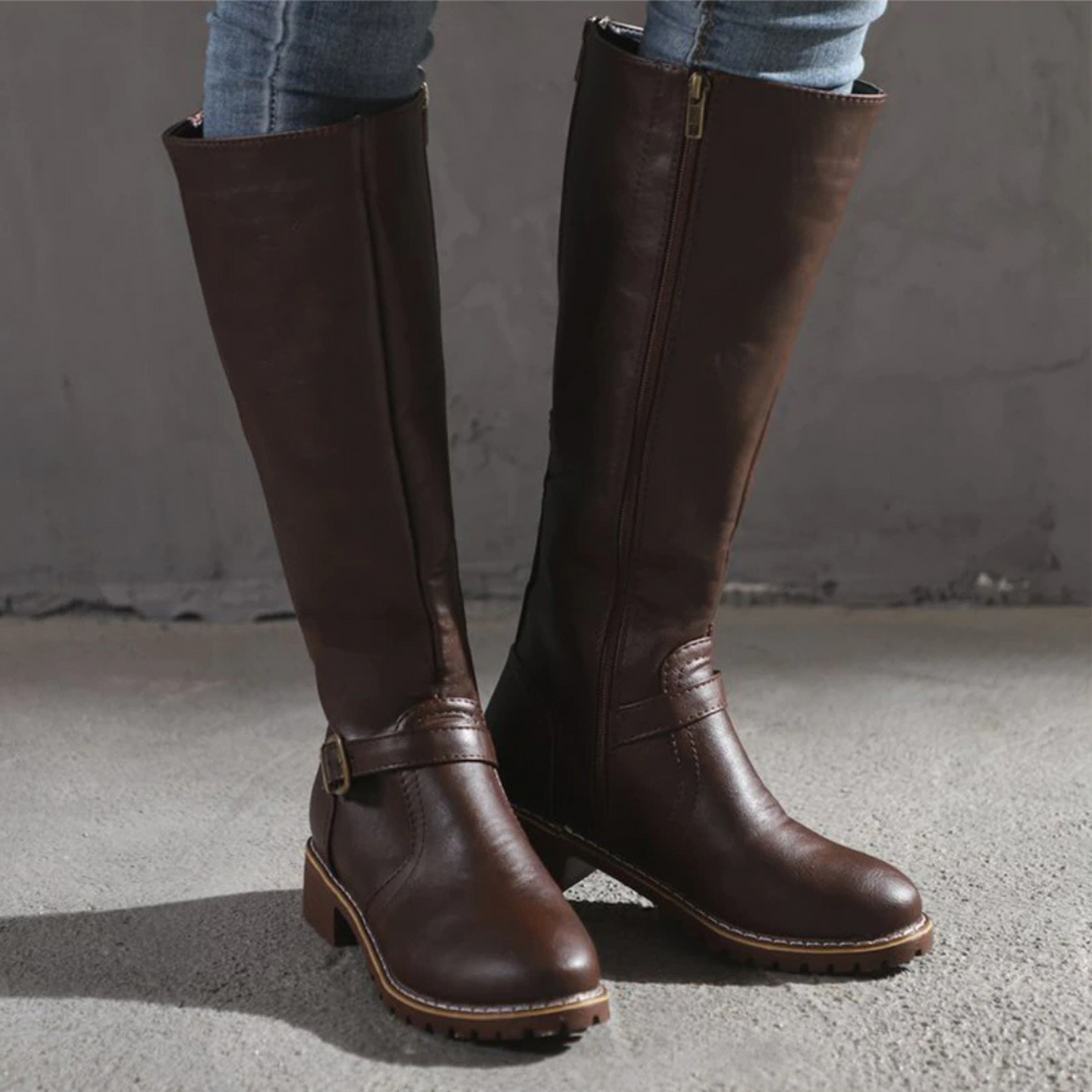 Nina | Halbhohe Damenstiefel mit Schnalle
