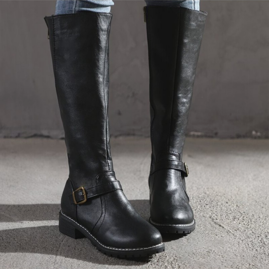 Nina | Halbhohe Damenstiefel mit Schnalle