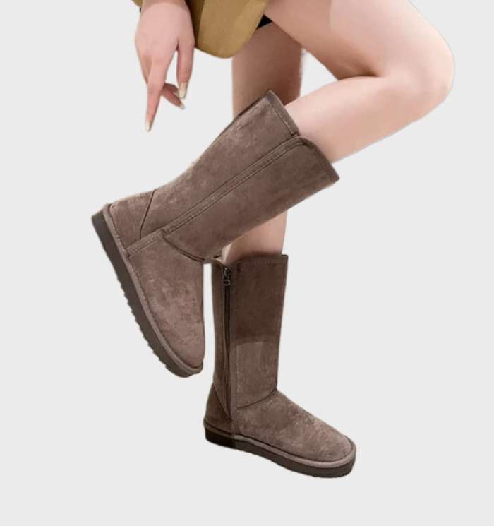 Nina | Warme und wasserdichte Schafslederstiefel mit Reißverschluss