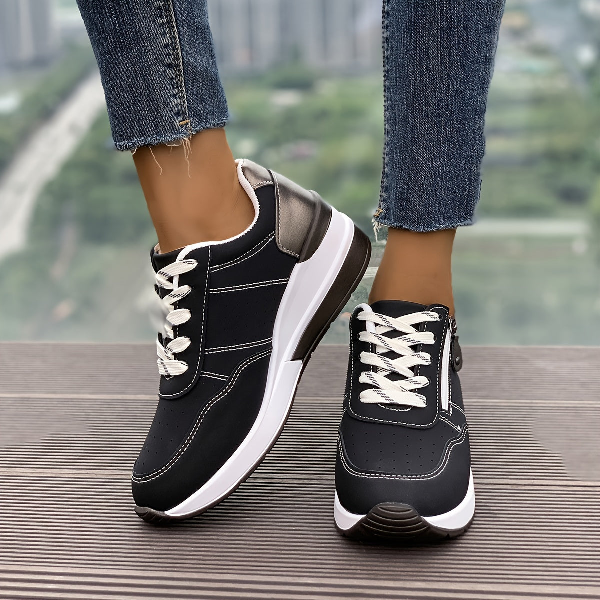 Noor | Lässige Plateau-Turnschuhe