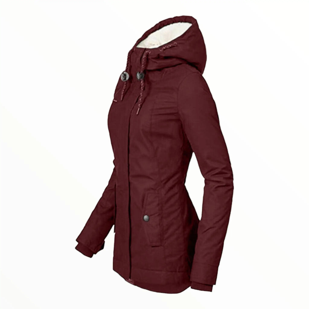 Damen - Parka Jacke - Warm with Kunstfellbesatz - Perfekt für kalte Wetterabenteuer
