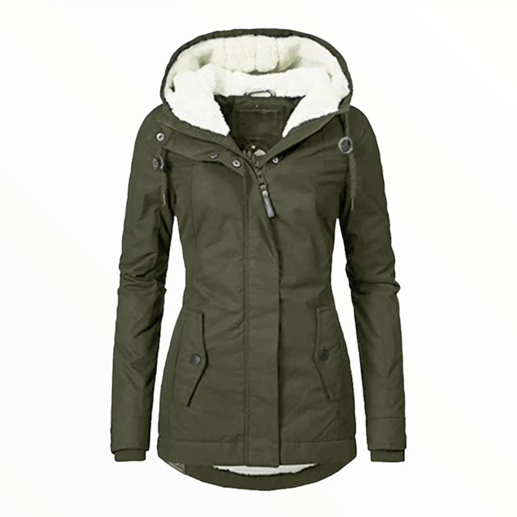 Damen - Parka Jacke - Warm with Kunstfellbesatz - Perfekt für kalte Wetterabenteuer