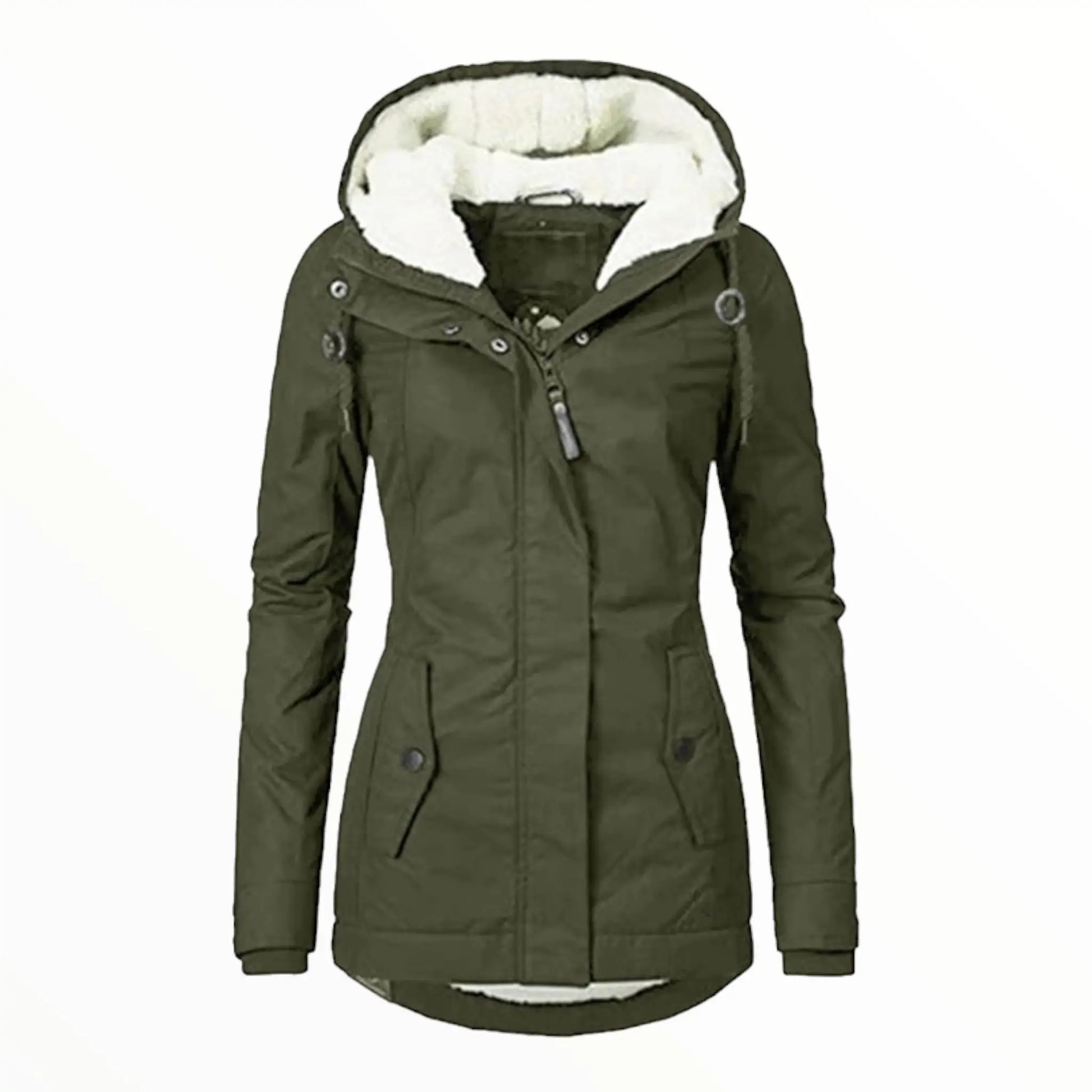 Damen - Parka Jacke - Warm with Kunstfellbesatz - Perfekt für kalte Wetterabenteuer