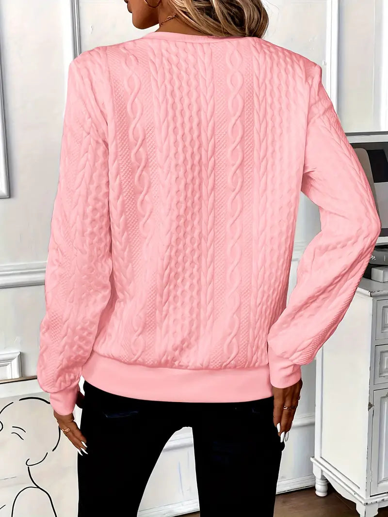Damen - Pullover mit Reißverschluss - Kuscheliger Strickstoff - Must-Have für stylisches Layering