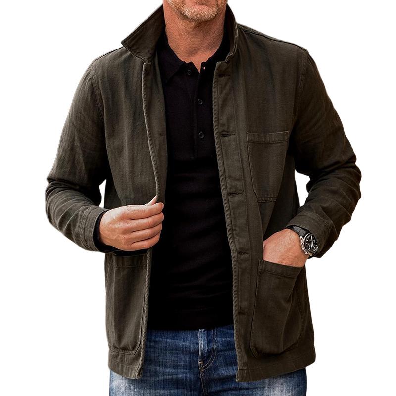 Herren - Vintage Casual Jacket - Mit Taschendetails - Stilvolles Must-Have für jeden Anlass