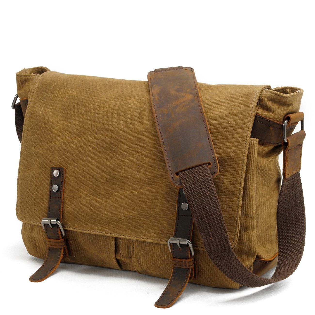 Unisex - Retro Messenger Tasche - Leder - Langlebiges & stilvolles Design - Perfekt für Alltag und Reisen