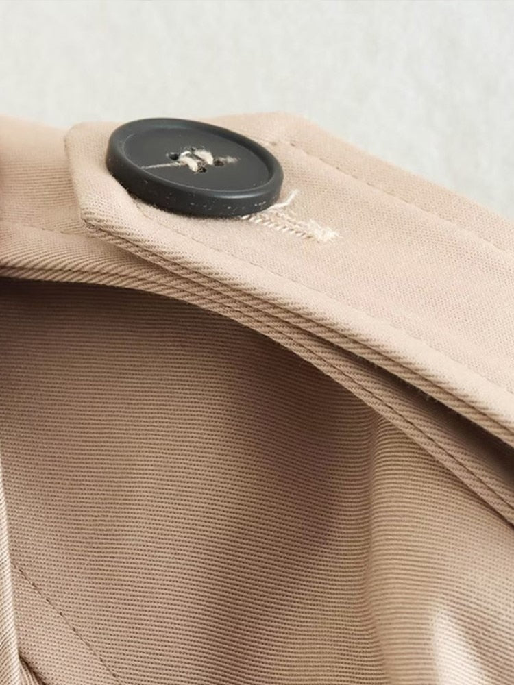 Sophie | Beige Gekürzter Trenchcoat