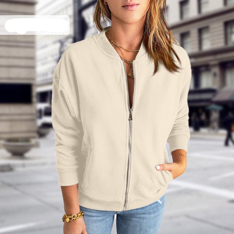 Damen - Übergangsjacke - Leichtem Material - Stylischer Reißverschluss - Vielseitige und modische Outerwear