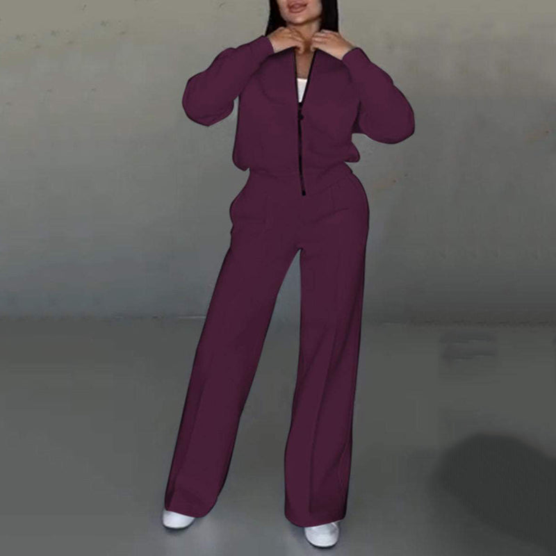 Damen - Zweiteiliges Set - Weicher Stoff - Entspannte Passform, Lässiger Stil - Bequemes Outfit für Jeden Tag