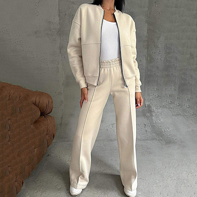 Damen - Zweiteiliges Set - Weicher Stoff - Entspannte Passform, Lässiger Stil - Bequemes Outfit für Jeden Tag
