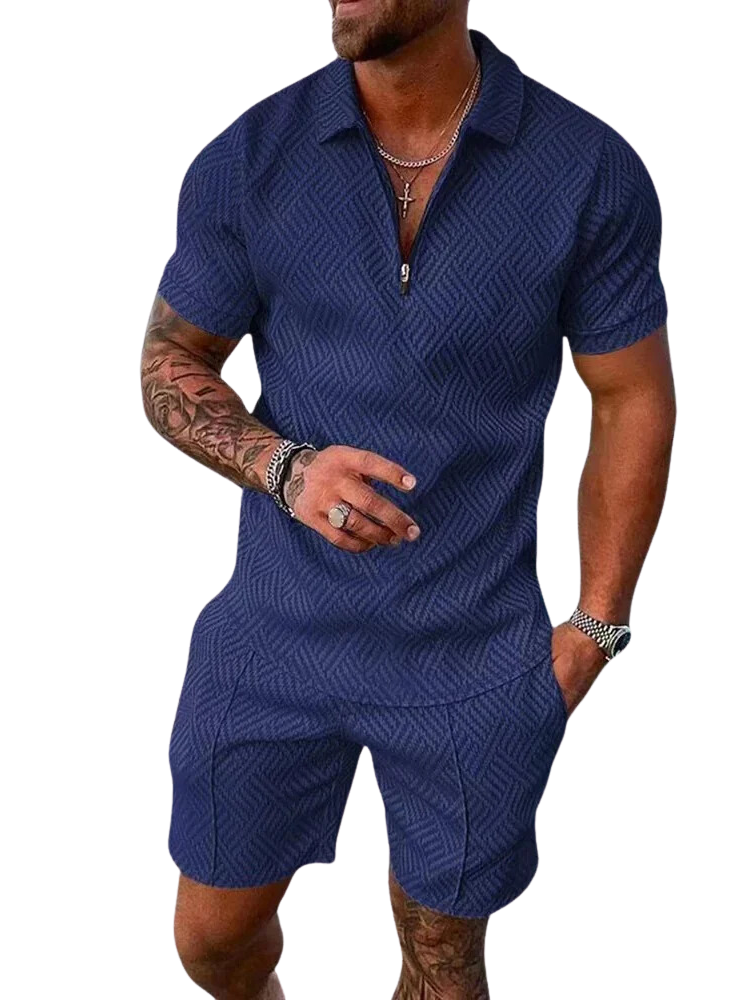 Herren - Poloshirt und Shorts Set - Leichtes Material für den perfekten Sommerlook