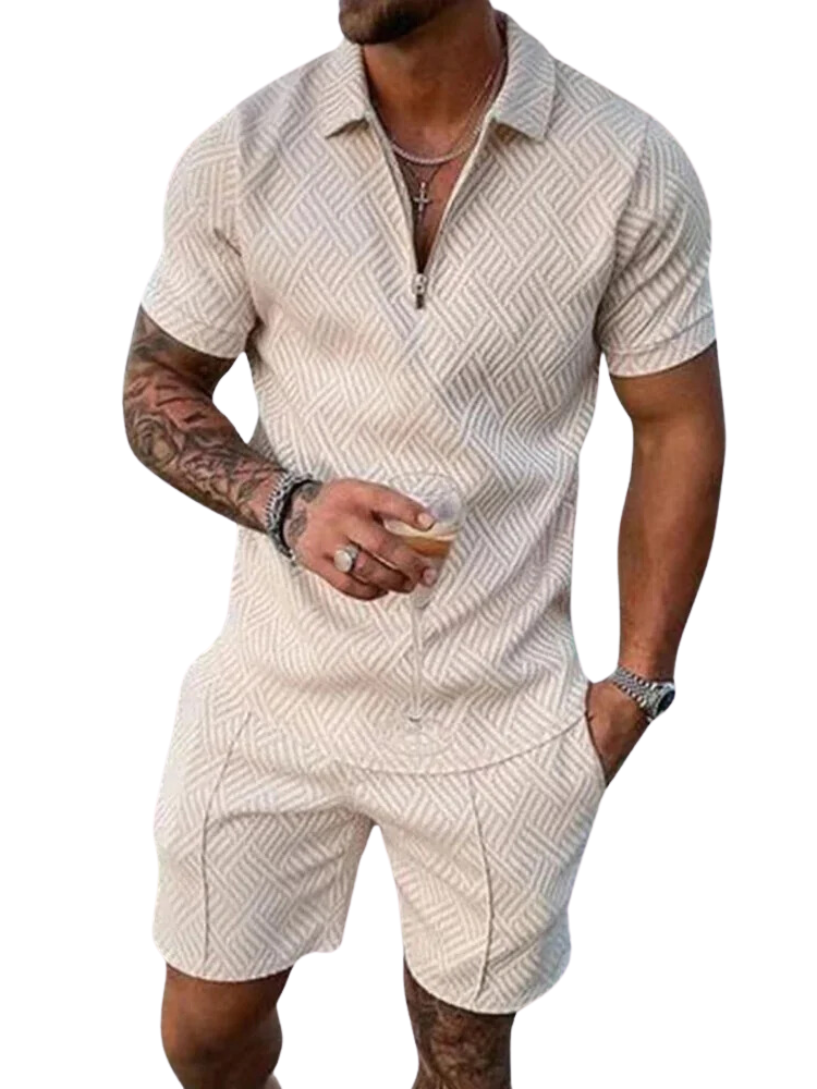 Herren - Poloshirt und Shorts Set - Leichtes Material für den perfekten Sommerlook