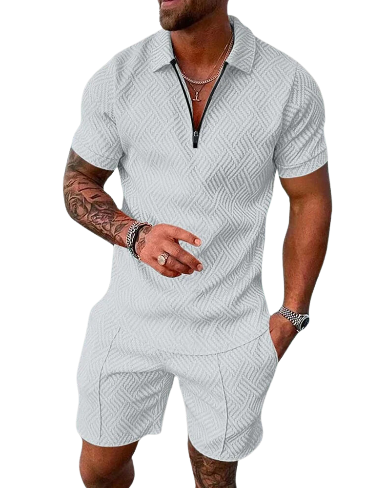 Herren - Poloshirt und Shorts Set - Leichtes Material für den perfekten Sommerlook