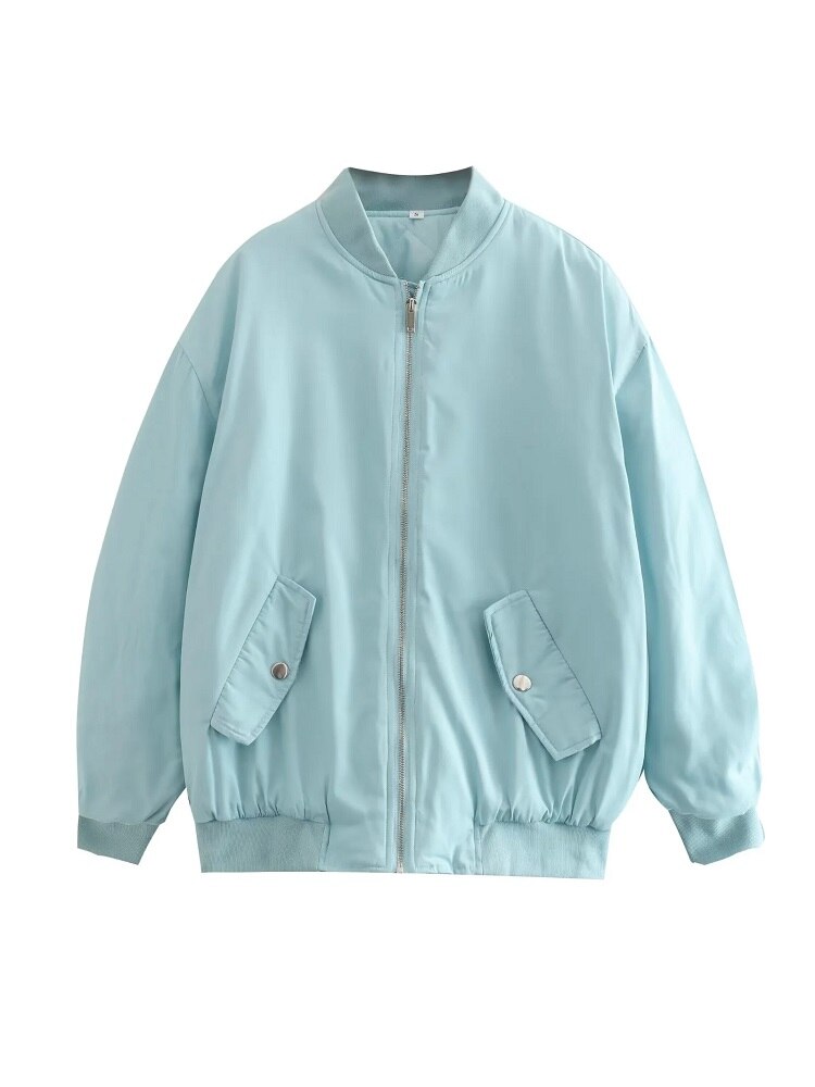 Damen - Übergroße Bomberjacke - Hochwertigem Material - Stylische Übergangs-Outerwear  - Modische Begleiterin
