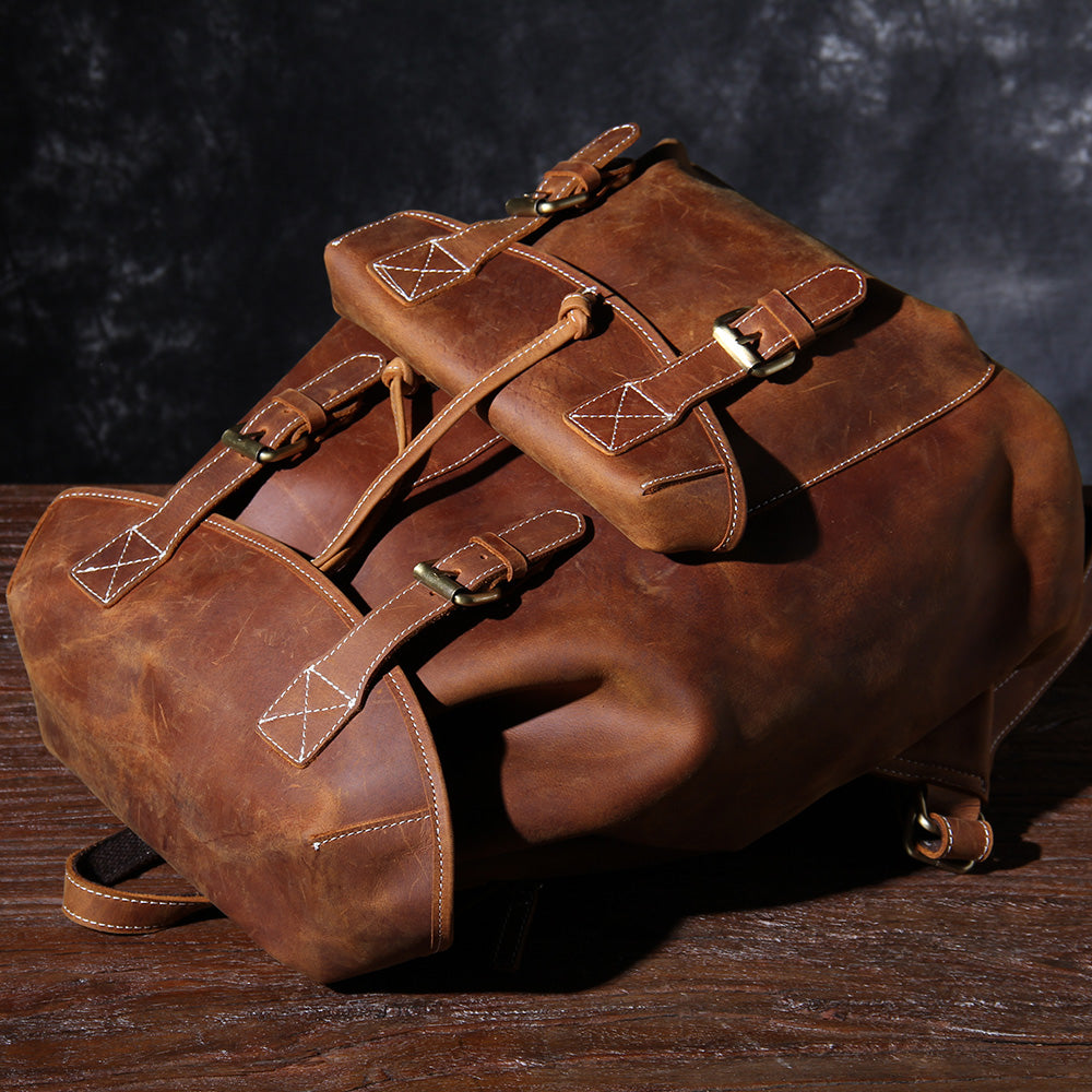 Herren - Lederrucksack - Stilvolles & robustes Design - Perfekt für Alltag & Abenteuer