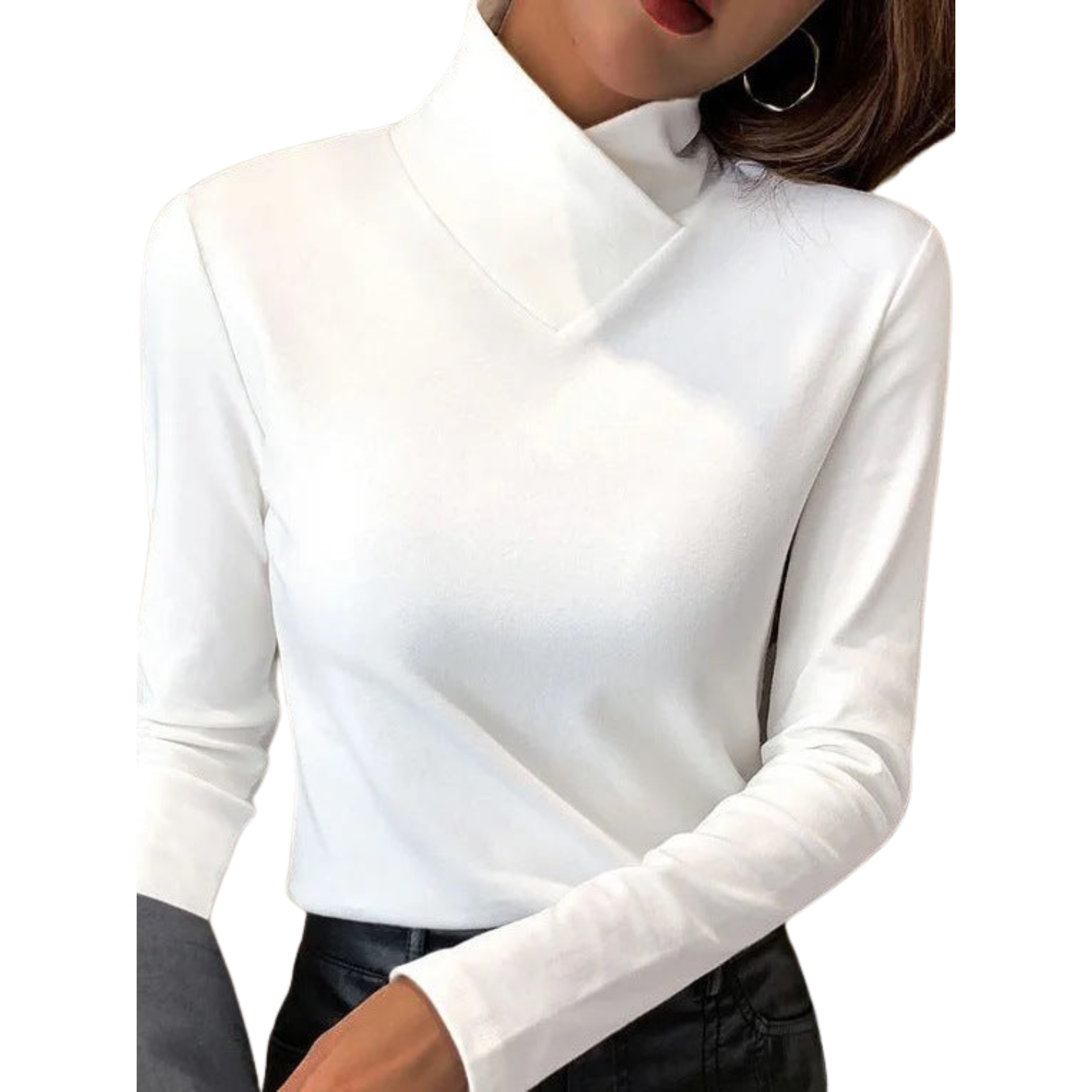 Damen - Pullover mit hohem Kragen - Bequemer Strick - Stilvolle Herbstlooks - Ideal für jeden Anlass