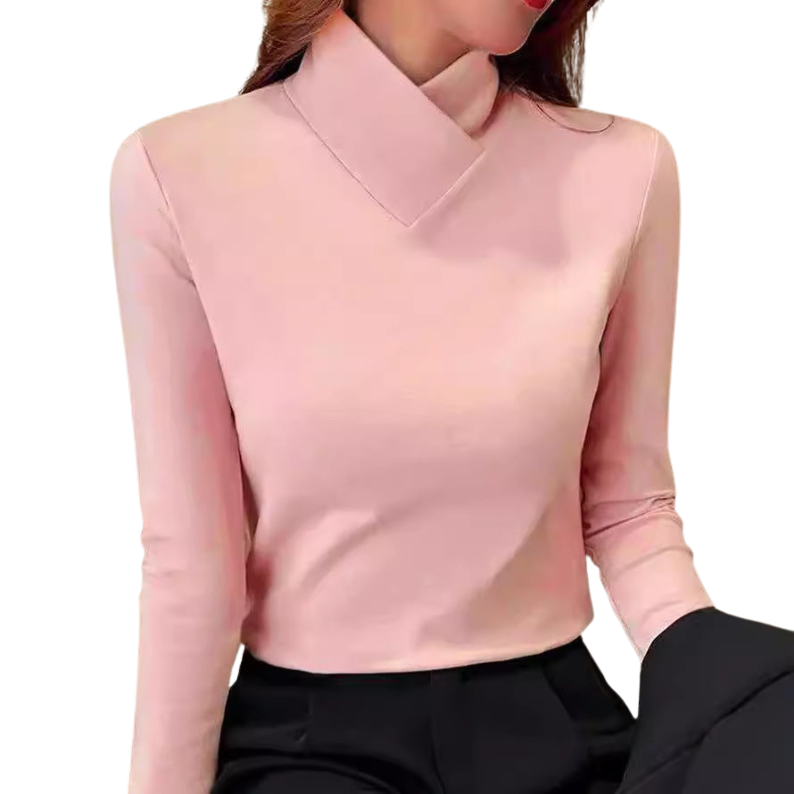 Damen - Pullover mit hohem Kragen - Bequemer Strick - Stilvolle Herbstlooks - Ideal für jeden Anlass