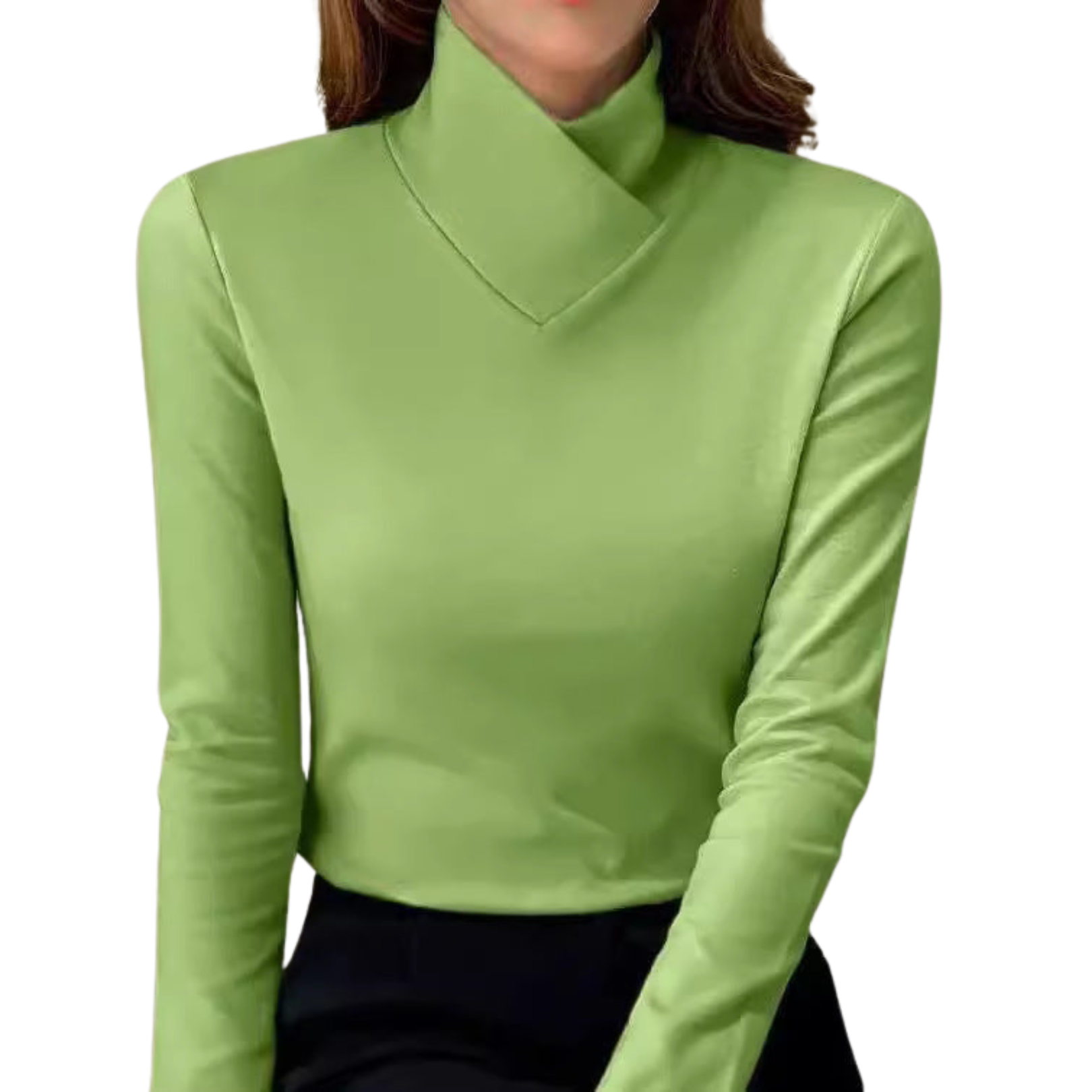 Damen - Pullover mit hohem Kragen - Bequemer Strick - Stilvolle Herbstlooks - Ideal für jeden Anlass